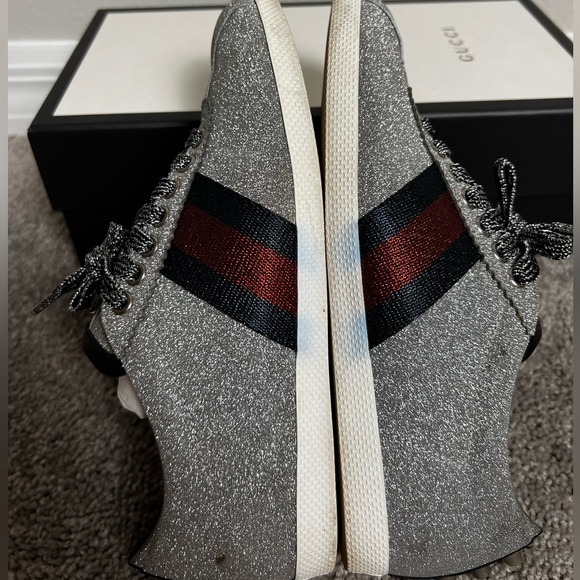 GUCCI Bambi sneaker/trainers silver glitter EU 36 1/2 - Picture 5 of 9